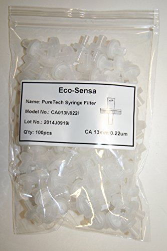 Еко-sensa CA 13mm 0.22 um Шприц Филтер w/PP домување - 100 компјутери