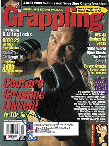 Ренди Couture Потпишан октомври 2003 Grappling Списание PSA/ДНК ГРБ UFC Autograph - Autographed UFC Списанија