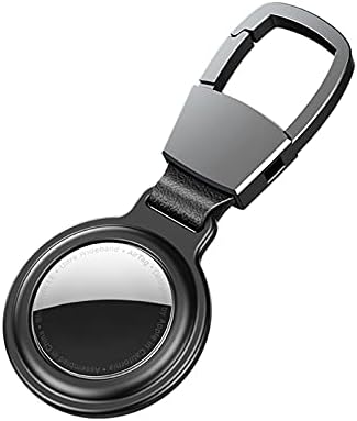 Imentha Метални Заштитни Случај со Keychain за AirTag, Анти-Загуба Пронаоѓач Носителот на Додатоци Дизајнирани за Apple AirTags, Црна